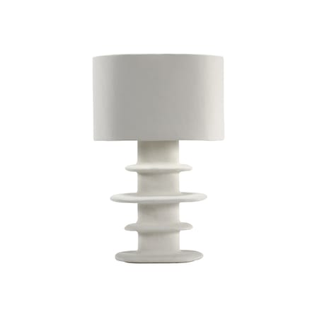 Lampe de table Earth papier blanc / Papier mâché recyclé - H 69 cm - Serax