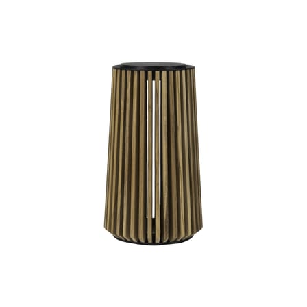 Lampe solaire d'extérieur Maya Large bois naturel / Ø 28 x H 48 cm - Teck recyclé - Vincent Sheppard