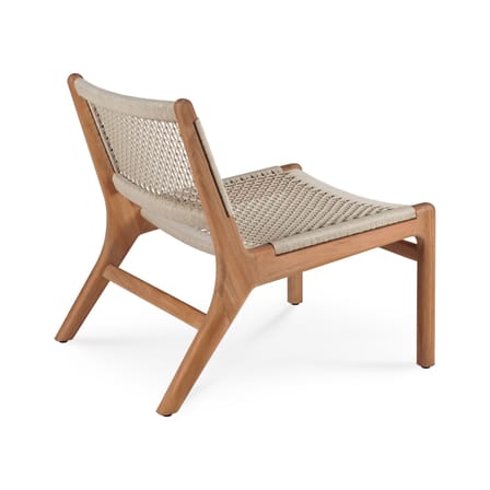 Lounge Sessel Jack Woven Outdoor holz kunstfaser beige / Seil - Ethnicraft
