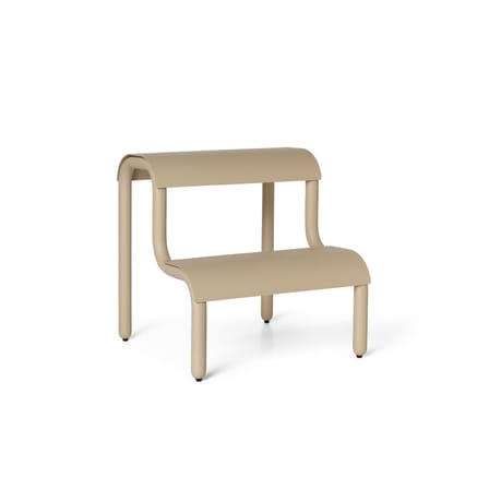 Marchepied Up Step métal beige / L 34 x P 35 x H 36 cm - Ferm Living