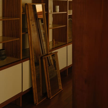 Miroir mural Symmetry Large bois naturel / L 53.8 cm x H 163 cm - Frama 