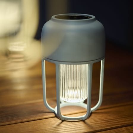 Outdoor-Solarlampe Light N°1 metall blau / LED - Inklusive Induktionsladegerät - Houe