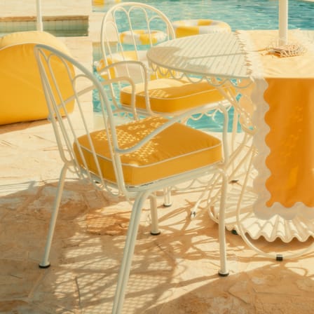 Al Fresco Stacking chair metal yellow / Cushion included - BUSINESS & PLEASURE