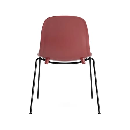 Form Stacking chair plastic material red / 4 metal legs - Normann Copenhagen
