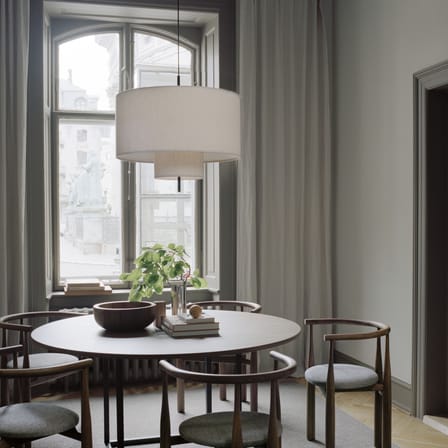 Suspension Margin tissu beige / Ø 48 x H 34 cm - NEW WORKS