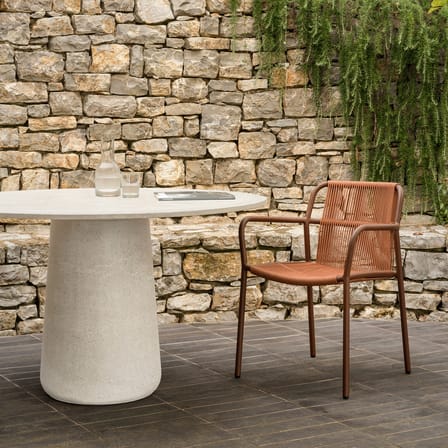 Fauteuil de repas Sweep orange / Corde polypropylène - Vincent Sheppard