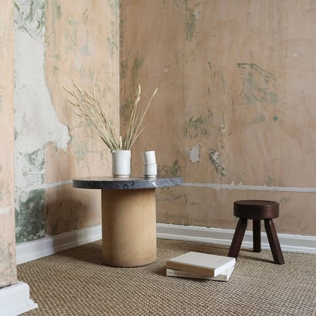 Tabouret AML bois marron / Ø 32,5 x H 32,5 cm - Frama 