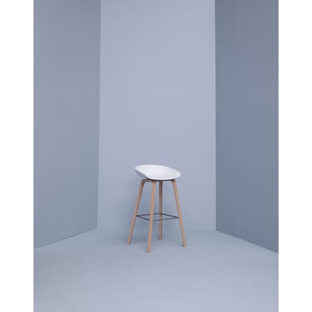 Tabouret de bar About a stool AAS 32 plastique bois blanc / H 75 cm - Hay
