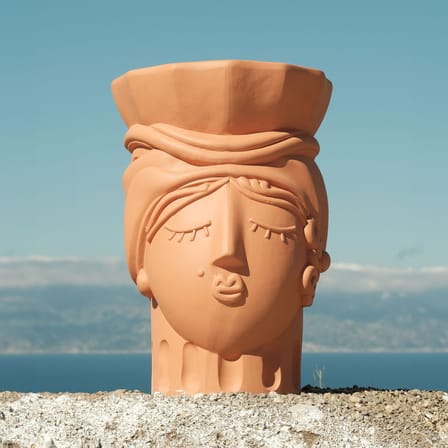 Tabouret Magna Graecia - Testa di Moro Woman céramique orange - Seletti