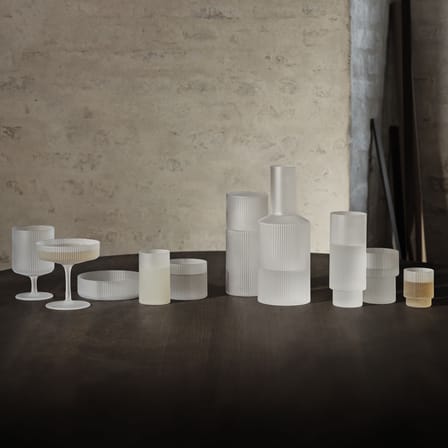Set de 4 verres long drink Ripple / Ø 7 x H 14 cm (30 cl) - Ferm Living