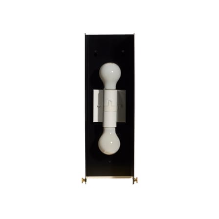 Boxie Moyen Wall light metal black / H 40 cm - Metal & Fabric - Maison Sarah Lavoine