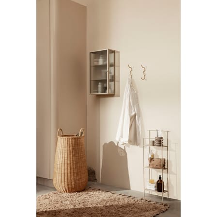 Wäschekorb Braided faser holz natur / Ø 42 x H 80 cm - Rattan - Ferm Living