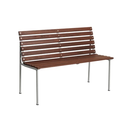 Banc avec dossier Traverse Dining bois marron / L 114 cm - Sans accoudoirs / Bouroullec - Hay