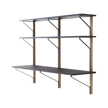 Bureau mural Kaari bois noir / L 200 x H 142 x P 55/35 cm - Bouroullec, 2015 - ARTEK