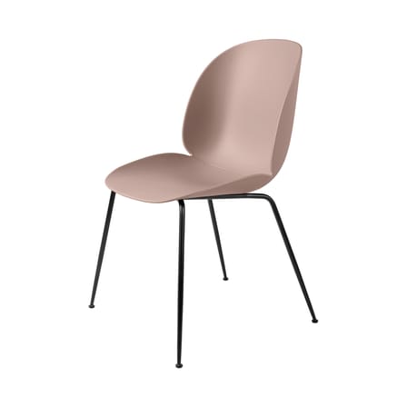 Chaise Beetle plastique rose / Pieds noirs - GamFratesi, 2013 - Gubi
