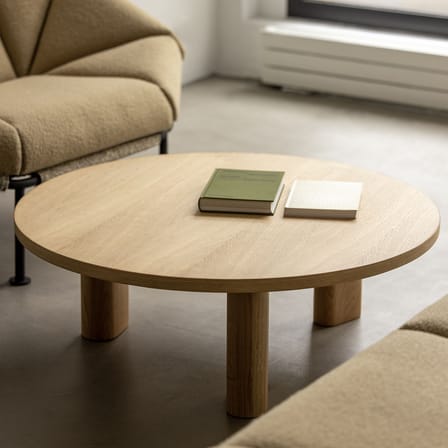 Galta Forte Coffee table natural wood / Ø 100 x H 36 cm - KANN DESIGN