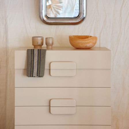 Commode Spacious bois beige / L 80 x P 40,5 x H 98 cm - HK LIVING