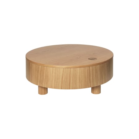 Couchtisch Olles holz natur / Kiste - Ø 80 x H 30 cm - Ferm Living