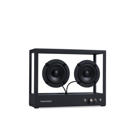 Enceinte Small verre noir / L 26 x H 20 cm - Verre trempé - Transparent Speaker