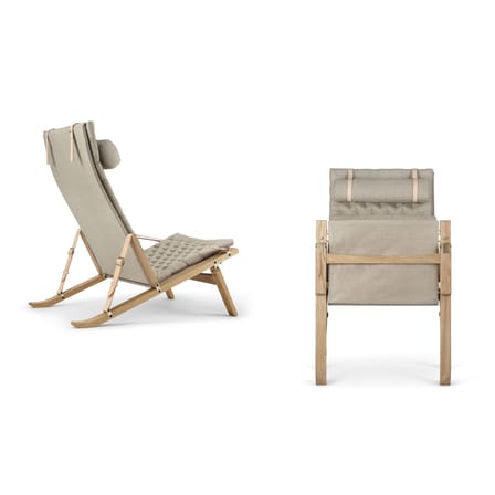 Fauteuil rembourré FK10 - Plico Chair tissu beige / Preben Fabricius & Jorgen Kastholm, 1963 / Pliable - CARL HANSEN & SON