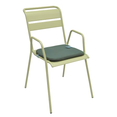 Galette de chaise Color Mix tissu bleu / 41 x 38 cm - Fermob