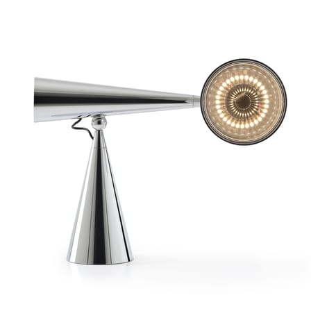 Lampada da tavolo Pose LED materiale plastico argento / Orientabile - Tom Dixon