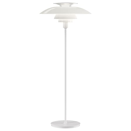 Lampadaire PH 80 plastique blanc / 1974  - Ø 55 x H 131,5 cm - Interrupteur - Louis Poulsen