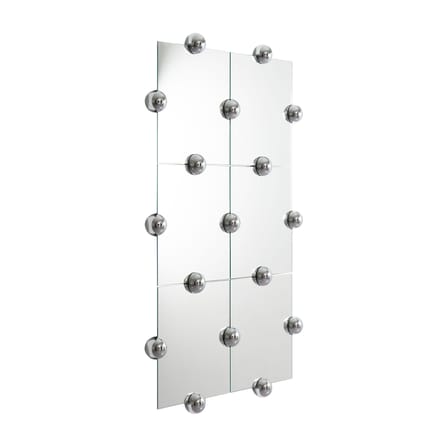 Miroir mural Sphera Crystal Palace L Vertical métal argent / L 135 x H 195 cm - Moustache