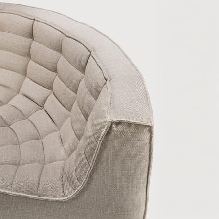 N701 Sofa UK Version textile beige / UK Version - 90° rounded corner Unit - L 120 cm - Ethnicraft