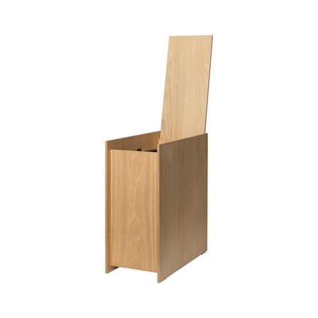 Pattumiera Sama Large legno naturale / H 50 cm - Secchiello interno in plastica - Ferm Living