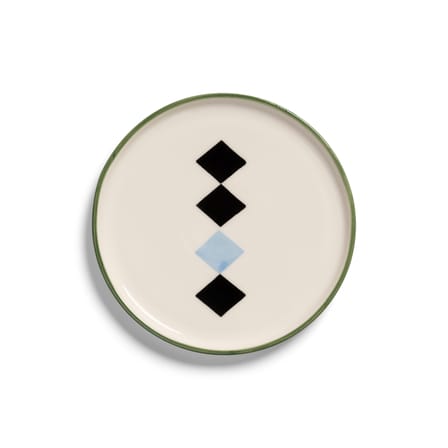 Deck Petit fours plates ceramic multicoloured / Set of 4 - Ø 13 cm - & klevering