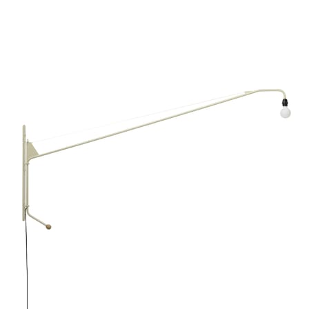 Potence Wall light with plug metal white / Jean Prouvé (1950) - L 203 cm - Vitra