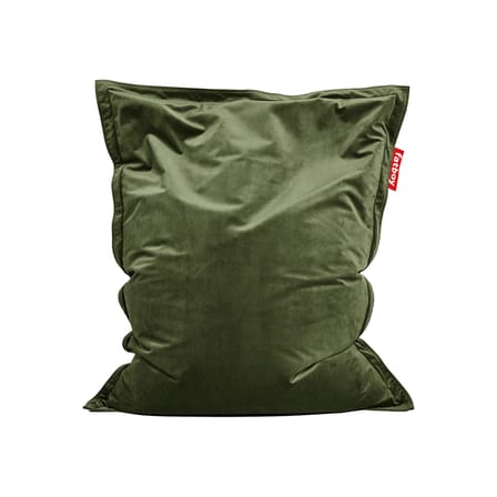 Sitzkissen Original Slim Velvet textil grün / Recycelter Velours - 155 x 120 cm - Fatboy