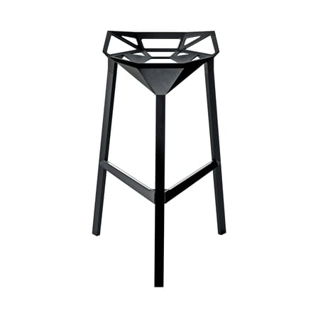 Tabouret de bar Stool One métal noir / H 77 cm - Konstantin Grcic, 2006 - Magis