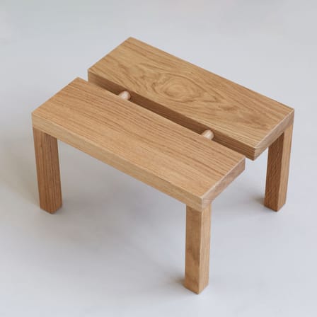 Tritt Peg holz natur / 35 x 37,5 x H 22 cm - MOEBE