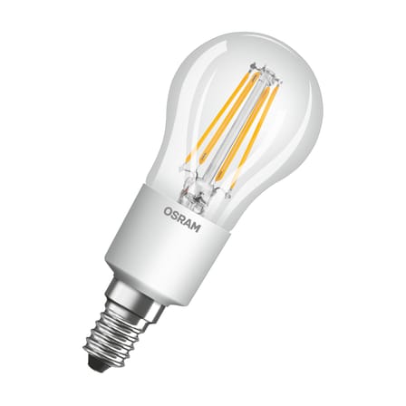 Ampoule LED E14 dimmable Mini Globe P45 Clear / 3,4W (= 40W) - Blanc chaud - Osram