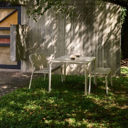 Banc Thorvald SC112 métal blanc / L 125 cm - &tradition