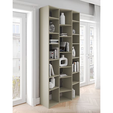 Bibliothèque New York 007 bois gris / L 110 x H 224 cm - POP UP HOME