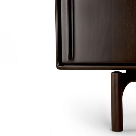 Buffet Flow bois marron / L 224 x H 82 cm - 2 portes coulissantes - Ethnicraft