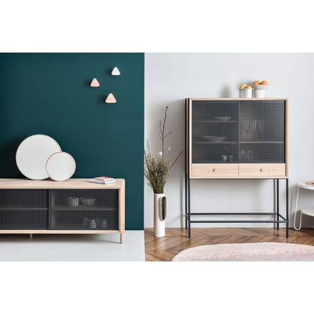 Buffet Gabin métal bois gris / L 122 cm - Hartô