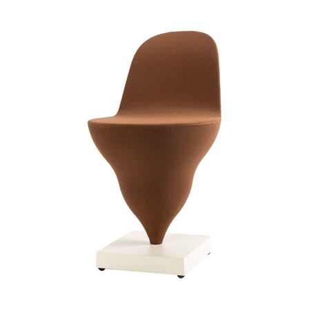 Chaise rembourrée Gelato tissu marron - Moustache