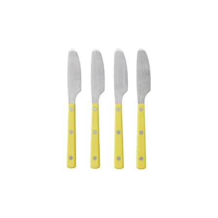 Couteau à beurre 70s plastique jaune / Set de 4 - L 15 cm - HK LIVING