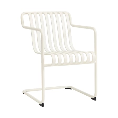 Fauteuil de repas Palissade Cantilever métal blanc / Large - Hay