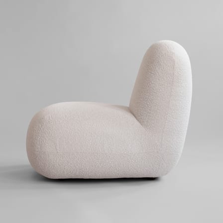 Fauteuil rembourré Toe Flat blanc / Tissu bouclé - 101 COPENHAGEN