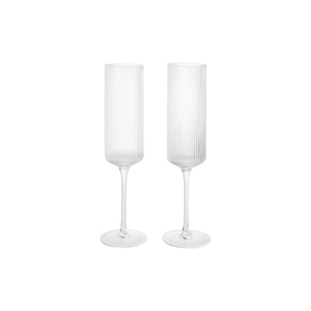 Set de 2 flûtes à champagne Ripple - Ferm Living