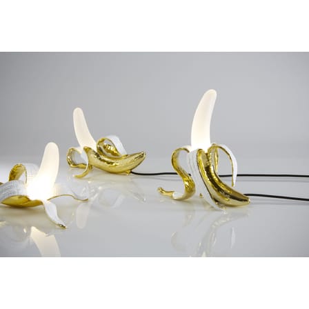 Lampe de table Banana Gold / Dewey plastique or - Seletti