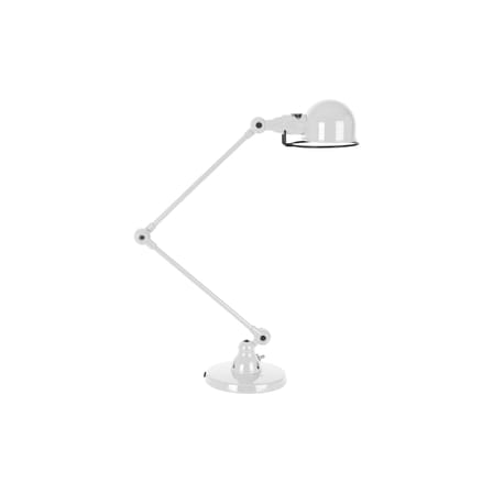 Lampe de table Signal SI333 métal blanc / 2 bras - H 60 cm - Design 1950 - Jieldé