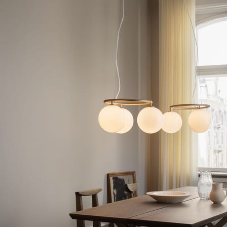 Miira 3 Circular Pendant glass white / Ø 54 cm - NUURA
