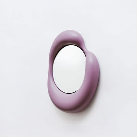 Miroir mural Ingres - Auguste céramique violet / L 44 x H 52,5 cm - Moustache