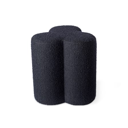 Pouf Clover tissu bleu / Tissu bouclette - POLSPOTTEN